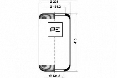 PE AUTOMOTIVE 08413470a -  Кожух пневматической рессоры